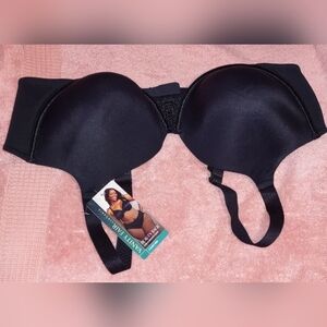 Vanity Fair Lingerie 44D Black Beauty Back T-Shirt Bra Underwire NWT